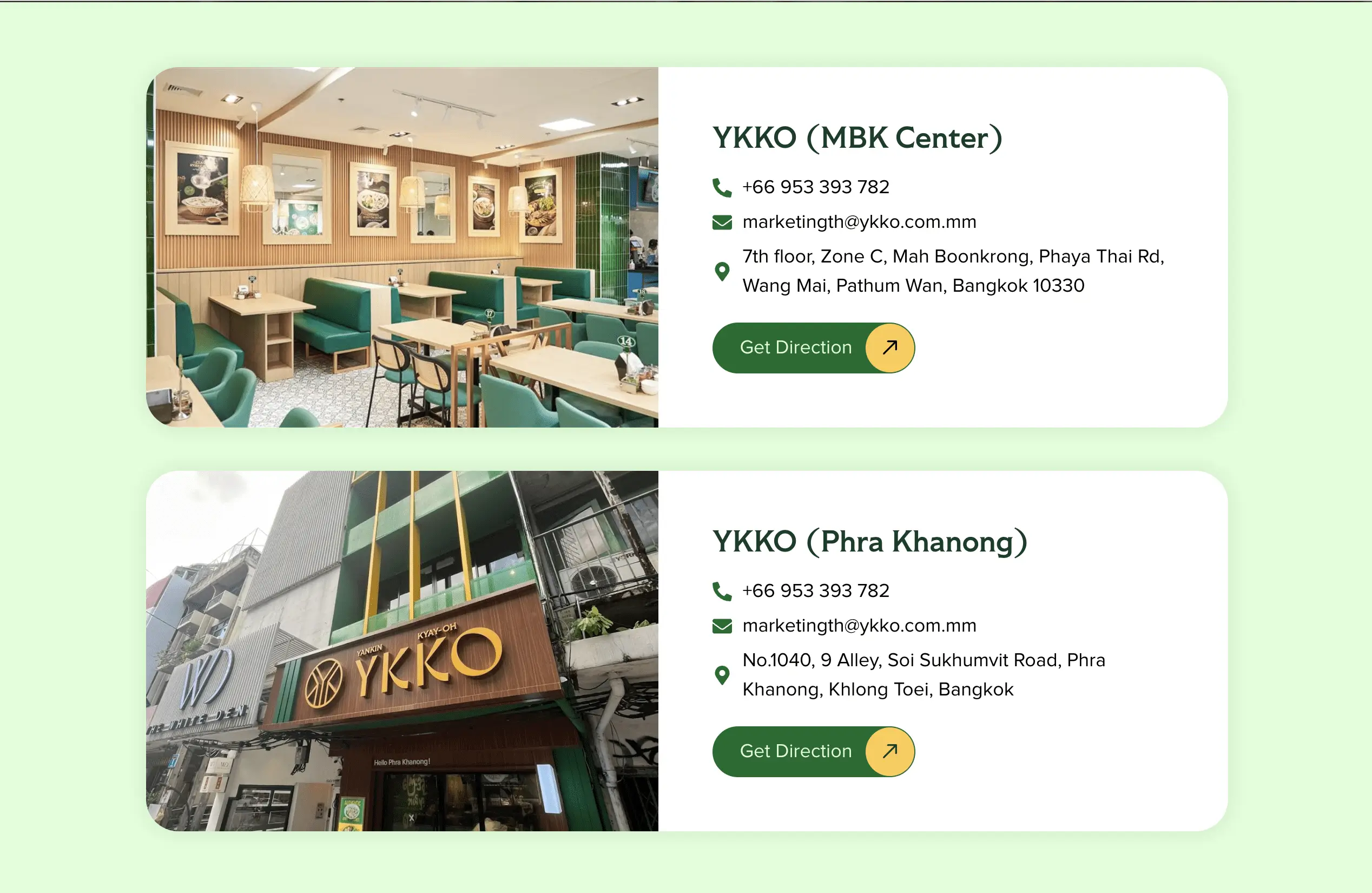 YKKO Thailand Website Mockup