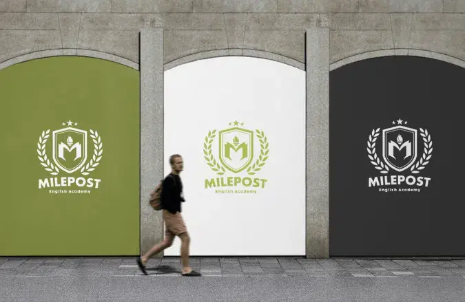 Hlaing Min Thant Graphic Design Logo Milepost English Academy