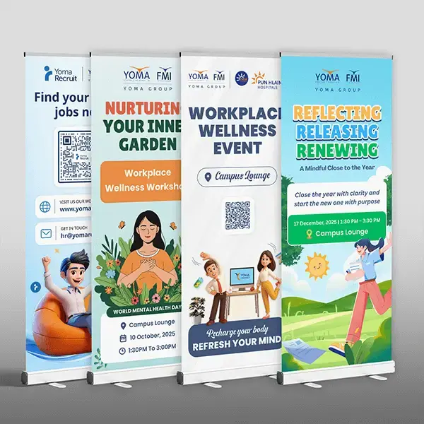 Hlaing Min Thant Printing Design Yoma Group Roll-Up Banner