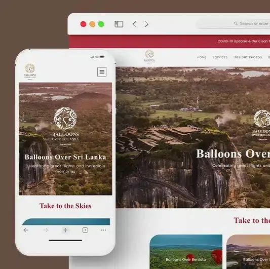 Hlaing Min Thant UI/UX Development Balloons Over Srilanka Website