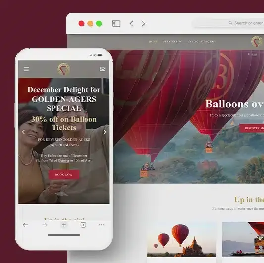 Hlaing Min Thant UI/UX Development Balloons Over Bagan Website