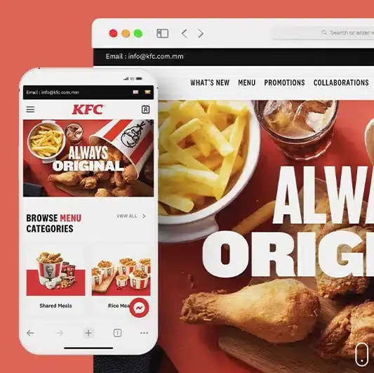 Hlaing Min Thant UI/UX Development KFC Myanmar Website