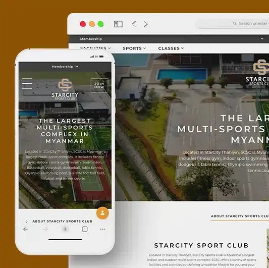 Hlaing Min Thant UI/UX Development StarCity Sports Club Website