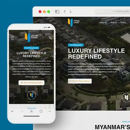 Hlaing Min Thant UI/UX Development Yoma Land Website