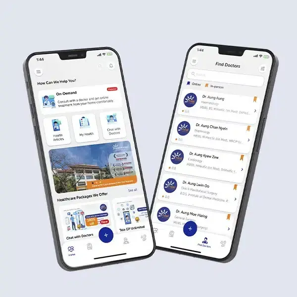 Hlaing Min Thant UI/UX Heal By Pun Hlaing Mobile App