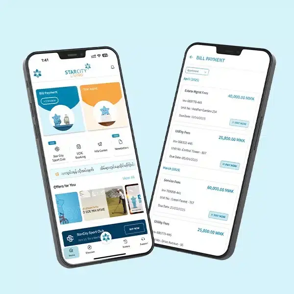 Hlaing Min Thant UI/UX Star City Living Mobile App