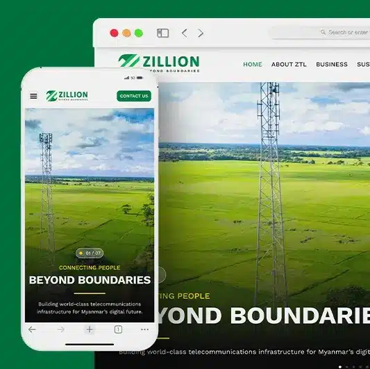 Hlaing Min Thant UI/UX Development Zillion Tower Limited Website
